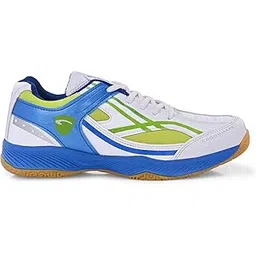 Pro ASE Non-Marking Badminton Shoes - Lightweight & Durable, Perfect for Squash, Table Tennis, Pickleball & Indoor Sports | X-Cushion, Active Grip Sole, Toe Assist | Men, Women, Unisex | Yellow,Red,Green