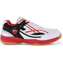 Pro ASE Non-Marking Badminton Shoes - Lightweight & Durable, Perfect for Squash, Table Tennis, Pickleball & Indoor Sports | X-Cushion, Active Grip Sole, Toe Assist | Men, Women, Unisex | Yellow,Red,Green
