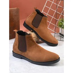 PRODOCK Men Solid Round Toe Slip-On Chelsea Boots