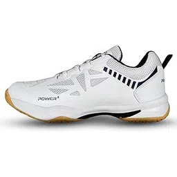 Prokick Mens Power Plus Non-Marking Badminton Shoe,White - 1Uk