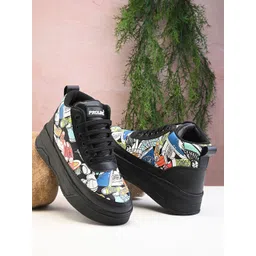 Prolific Women Printed High-Top Lightweight Sneakers