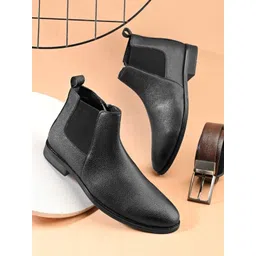 Provogue Men Men Pointed Toe Chain Boots