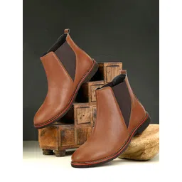 PSSHOES Men Round Toe Chelsea Boots