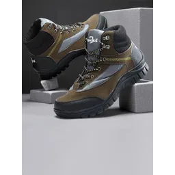 PSSHOES Men Round Toe Hiking Boots