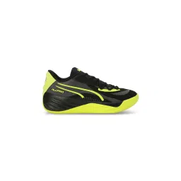 Puma All-Pro Nitro Unisex Black & Yellow Basketball Shoes (UK 3.5)