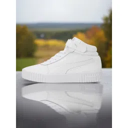Puma Carina 2.0 Mid Womens White Sneakers