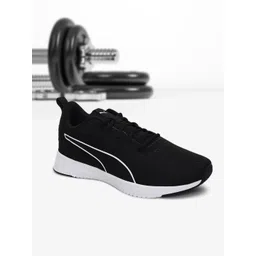 Puma Men Black Textile Flyer Flex Knit Running Shoes