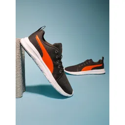 Puma Men Grey Orange Dryflex Sneakers