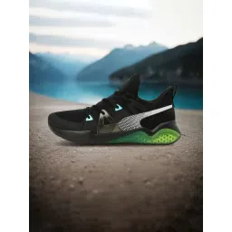 Puma Men's SOFTFOAM Black & Scuba Blue Running Shoes