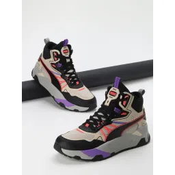 Puma Men's Trinity Mid Hybrid Beige Ankle High Sneakers