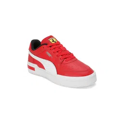 PUMA Motorsport Unisex Scuderia Ferrari CA Pro Colourblocked Leather Sneakers