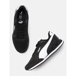 Puma Unisex Black Solid ST Runner v3 Mesh Sneakers