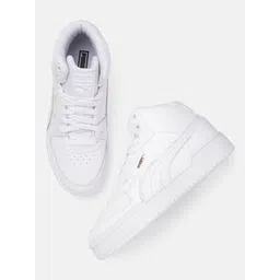 Puma Unisex Perforated Mid-top Leather Sneakers
