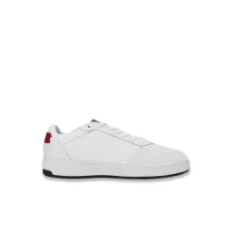 Puma Unisex White, Team Regal Red & Gold Court Classic Lux Res Sneakers