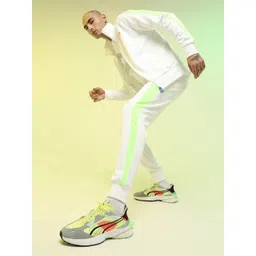 Puma Unisex Yellow Colourblocked PWRFRAME OP-1 Abstract Trainer Sneakers