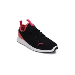 Puma Women Black Woven Design Cross Sneakers