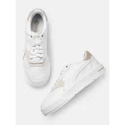 Puma Women Cali Court Match Perforations Leather Chunky Sneakers
