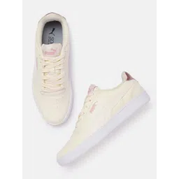 Puma Women Off-White Perforated Sneakers