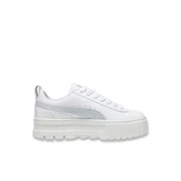 Puma Women's White & Sea Glass Mayze Lux Sneakers