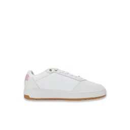Puma Women's White, Mauve Mist & Gold Court Classic Lux Res Women's Sneakers