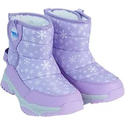 Purple Snowflake Waterproof Winter Snow Boots for Women for Minus Degree Temperature