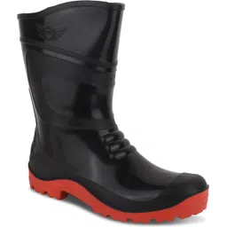 PVC 11-inch Industrial Gumboots, Non-Metallic Toe, Oil, Water and Acid Resistant Boots For Men