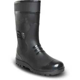 PVC 12-inch Industrial Gumboots, Non-Metallic Toe, Oil, Water and Acid Resistant Boots For Men