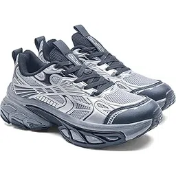 Quantum-23 Men’s Sporty Sneakers | Lightweight Running & Casual Shoes for Men | Breathable Mesh Upper, Soft Cushion & Anti-Slip Grip Sole