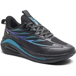 Quantum-25 Men’s Running Shoes | Lightweight Sneakers with Air-Cushioned Sole, Breathable Knit Upper & Shock-Absorb Comfort | Perfect for Travel, Street Style