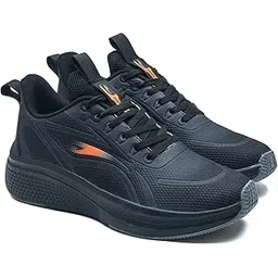 Quantum-34 Men’s Running, Walking & Training Shoes | Lightweight, Athletic Shoes with Airy Knit Upper | Soft Memory Foam Technology & Slip-Resistant Grip Sole Shoe for Boys