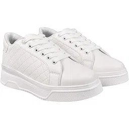 Quilted Detail Lace-up Sneakers for Women & Girls