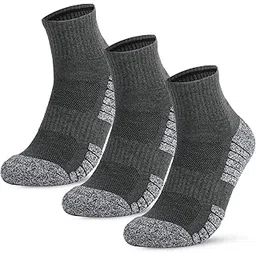 Qunan Men's 3 Pairs Padded Hiking Hiking So s Outdoor Sports Casual Cotton Crew Hiking Shoes Hiking Walking