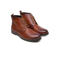 RAPAWALK Men Mid Top Leather Regular Boots