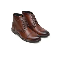 RAPAWALK Men Mid Top Leather Regular Boots