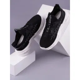 Rapid Box Men's Black Running Shoes