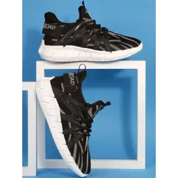 Rapid Box Men's Black Running Shoes