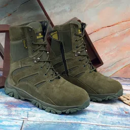 Rapid Response Army & Tactical boot side zip Genuine Leather Light Weight Shoes Boots For Men
