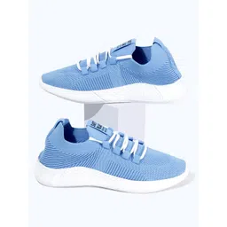 RapidBox Men Blue Woven Design Sneakers
