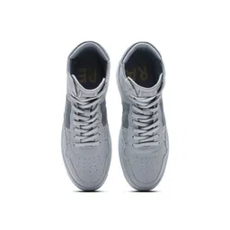 RARE RABBIT Men Colourblocked Leather High-Top Casual Sneakers