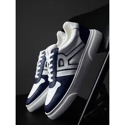 RARE RABBIT Men Colourblocked Leather Sneakers
