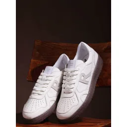 RARE RABBIT Men Leather Lace-Up Sneakers