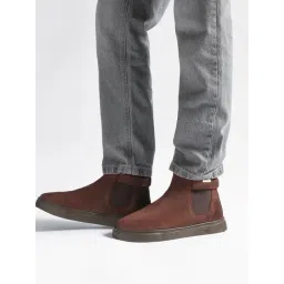 Rare Rabbit Men's BERUS Brown Chelsea Boots