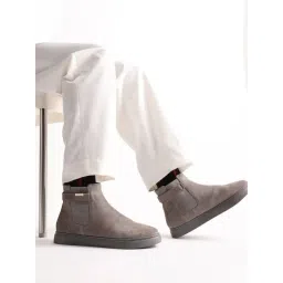 Rare Rabbit Men's BERUS Grey Chelsea Boots