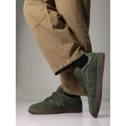 Rare Rabbit Men's Green Sneakers