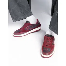 Rare Rabbit Men's LOOM Maroon Sneakers