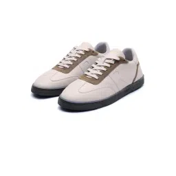 Rare Rabbit Men's MARCO Brown & Cream Sneakers