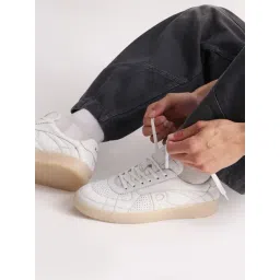 Rare Rabbit Men's RANGO White Sneakers