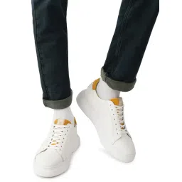 Rare Rabbit Men's White Sneakers