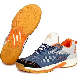 Raxe-X Badminton Shoes – Non-Marking Indoor Sports Shoes for Men & Women | Lightweight, Breathable & Durable | X-Cushion Technology | Active Grip Sole | Molded Insole for Comfort
