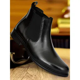 RDXO Men Casual Block-Heeled Chelsea Boots